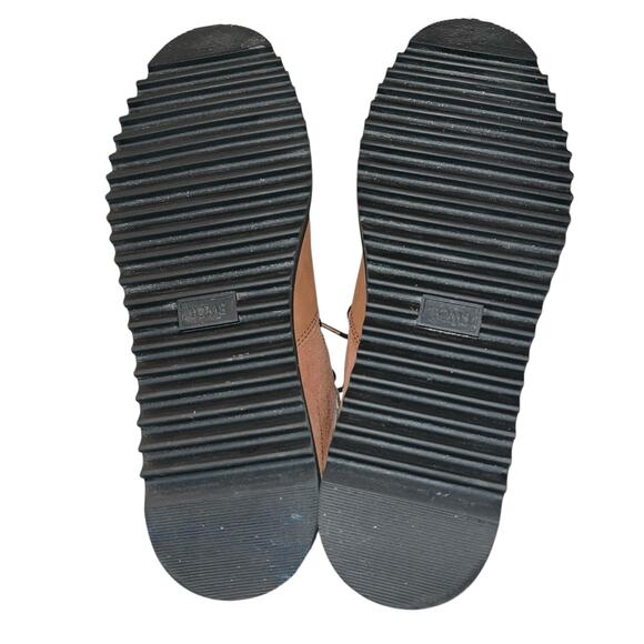 TOMS Brown Suede Lace-Up Boots with Leopard Print Collar – Size 8.5 - Picture 7 of 10